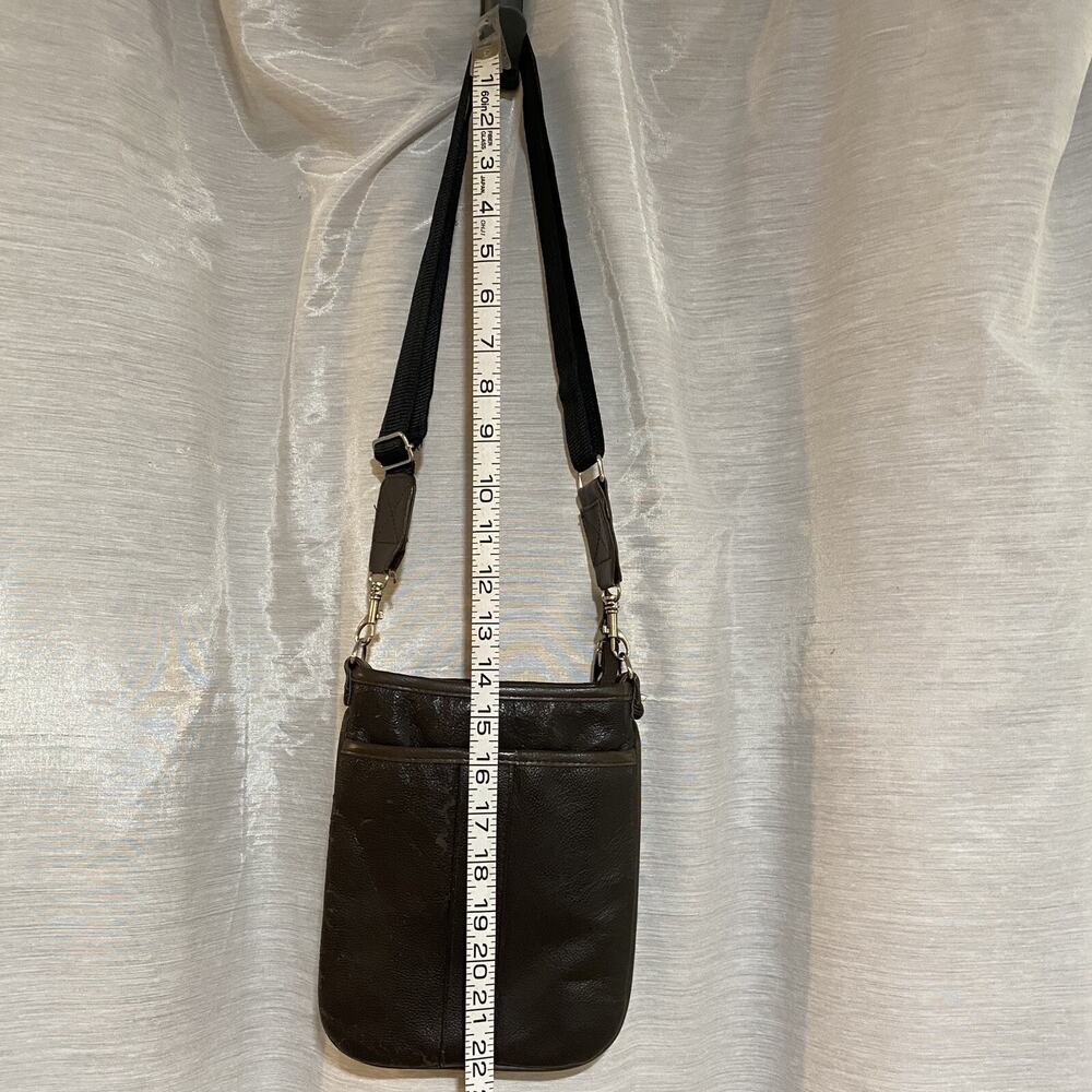 Women's Vintage Genuine Leather Crossbody Bag Brown Shoulder Purse Zip Top